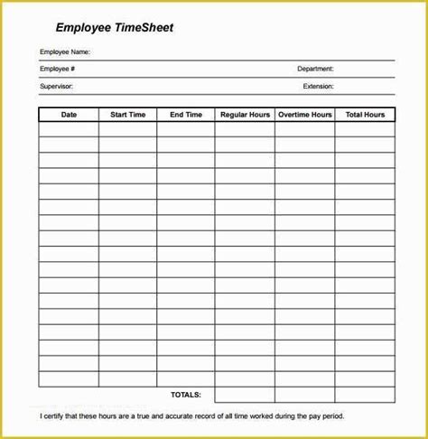 Free Weekly Timesheet Template Of 22 Employee Timesheet Templates