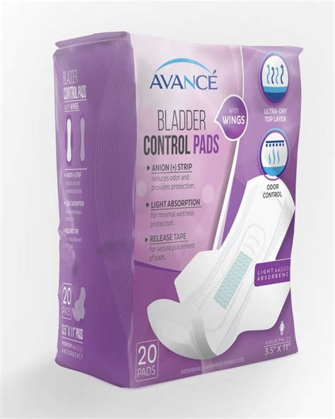 Avancé Light Absorbency 35 X 11 Bladder Control Pad With Wings