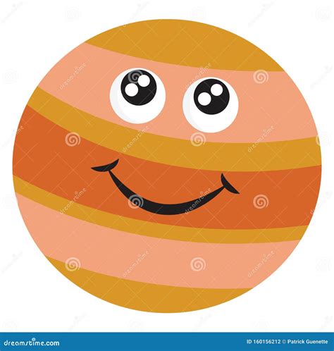 Big Planet Jupiter Vector Or Color Illustration Stock Vector