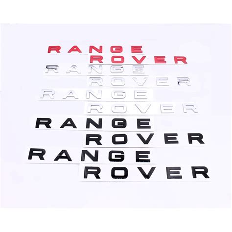 Emblema Delantero O Trasero Letras Range Rover Rojas