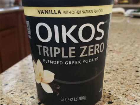 Oikos Triple Zero Nutrition Label Vanilla - Bios Pics