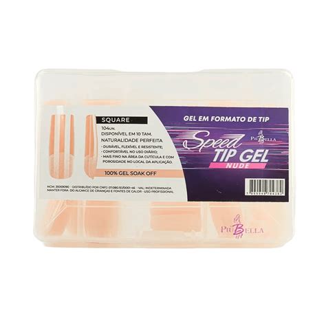 Speed Tip Gel Nude Square Un Piu Bella Dom Doca Esmalteria