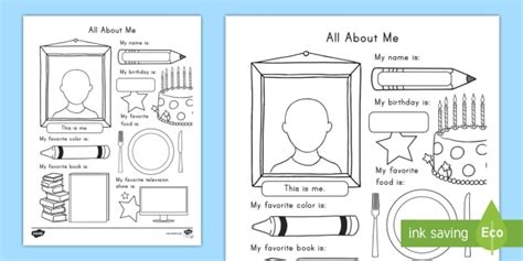 All About Me Drawing Worksheet : Start out by scrolling to the bottom ...