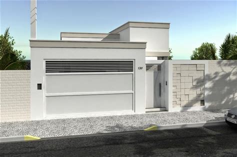 Fachada De Muros E Portões - 20 Fachadas de casas modernas com muros e portões! - Decor Salteado