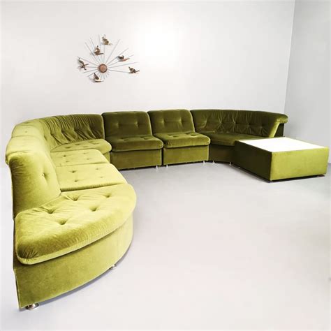 Vintage Velvet Green Modular Sofa S