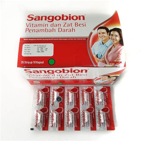 Jual Sangobion Strip Isi 10 Kapsul Vitamin Dan Zat Besi Penambah