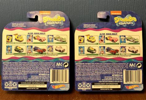 Nickelodeon Hot Wheels Spongebob Squarepants Sandy Character Cars New Lot