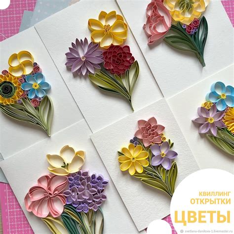 Выкройка: для квиллинга «Цветы» в интернет-магазине на Ярмарке Мастеров ...