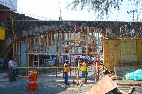 Avanza la restauración del acueducto de Gualupita en Cuernavaca