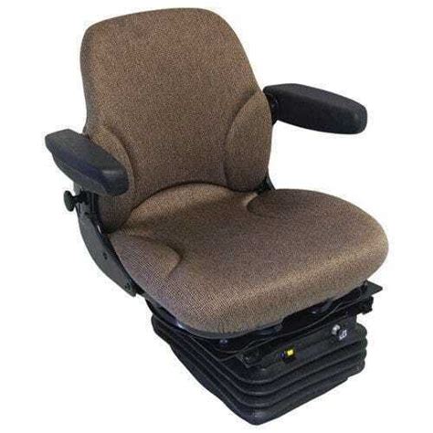 Seat Assembly Air Suspension With Armrests Fabric Brown Fits John