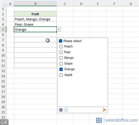 Quickly Create Drop Down Lists With Checkboxes In Excel