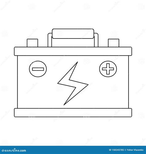 Objet Disolement De Signe De Batterie Et Daccumulateur Collection De