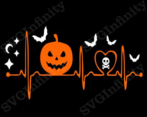 Calabaza Cardiogram Svg Halloween Heartbeat Svg Oto O Etsy