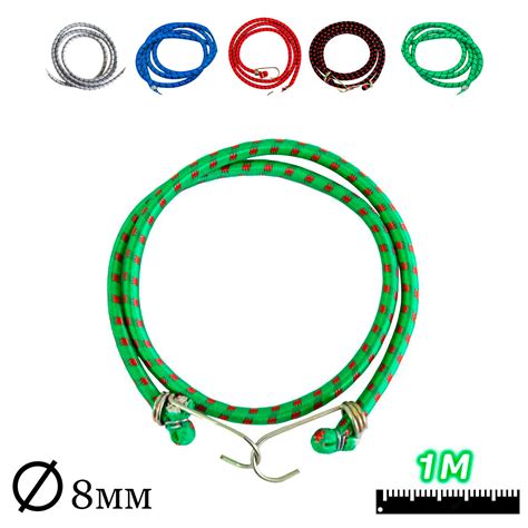 Резинка для Багажника Велосипеда 1м (d=8мм) Багажная Резинка с Крючками ...