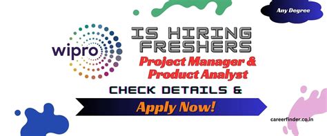 Wipro Hiring Project Manager And Production Agent Apply Now