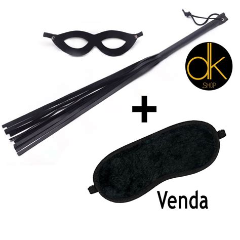 Kit Dominatrix Venda Tapa Olhos Chicote E M Scara Tiazinha Sex Shop