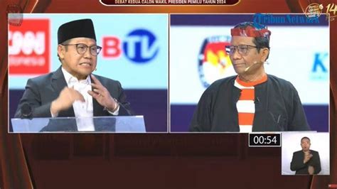 Jawab Pertanyaan Cak Imin Mahfud Md Kutip Data Dari Prabowo Soal