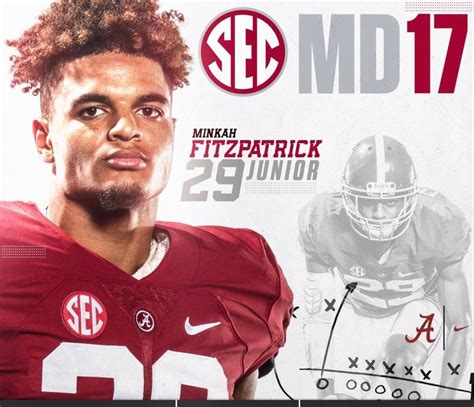 Minkah Fitzpatrick Sec Media Days Poster Alabama Rolltide Bama