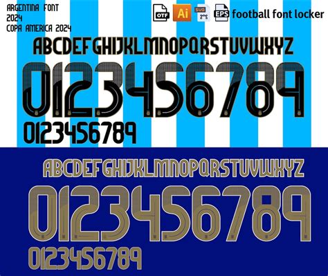 Font Vector Argentina Copa 2024 For Home And Away In Otf Svg Eps Ai