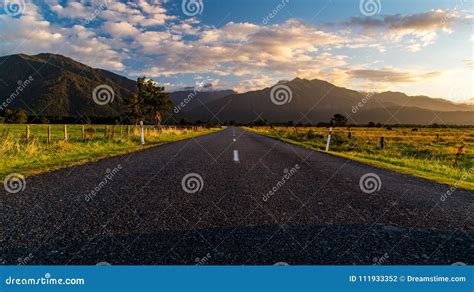 View of Mountains from the Road Stock Photo - Image of mountains, sunset: 111933352