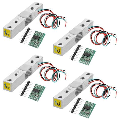 Digital Load Cell Weight Sensor 4 Sets 1kg Load Cell Hx711 Ad Weighit Amplifier Module Pressure