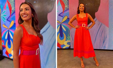 Patricia Poeta Segue Trend De Look Rosa Vermelho