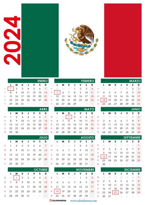 Calendario 2024 Mexico Semana Santa Kally Marinna