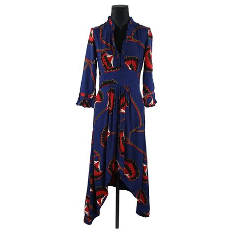 Robe Ba Sh 34 Viscose Bleu Ref 697648 Joli Closet