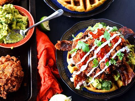 Mexican Chicken And Waffles A Mashup Of Chicken Waffles Nachos