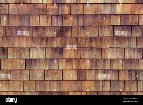 Natural Cedar Shingle Siding Rough Bumpy Wood Shingle Cladding Row Of