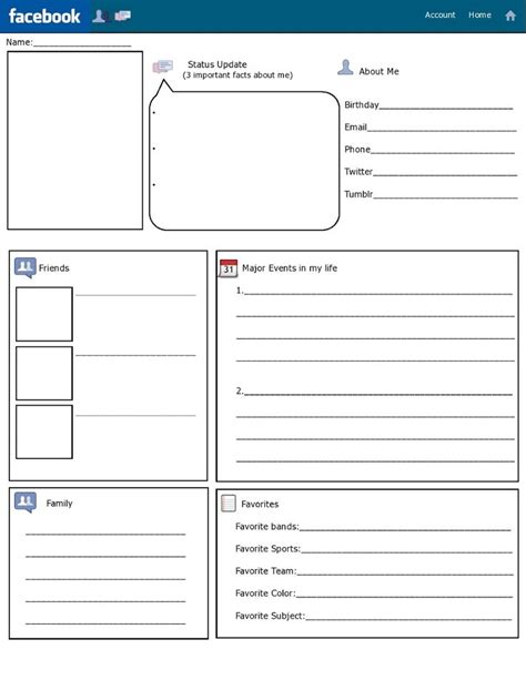 Facebook Template For Students