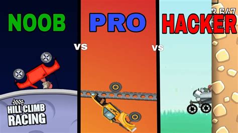 Hill Climb Racing Noob Vs Pro Vs Hacker Youtube