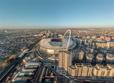 Aerial View of Wembley Stadium at Sunrise in London, the United Kingdom ...