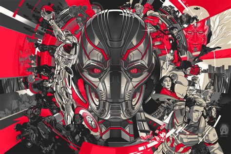 Avengers Age Of Ultron Official Art Poster Print Set Behance