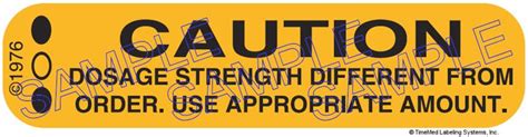 Auxiliary Label Dosage Strength Different From Order