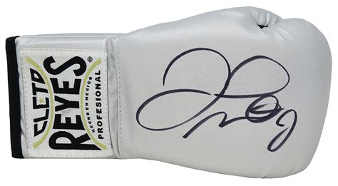 Floyd Mayweather Jr Signed Cleto Reyes Silver Boxing Glove Schwartz