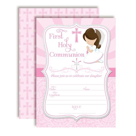 First Holy Communion Blank Invitations