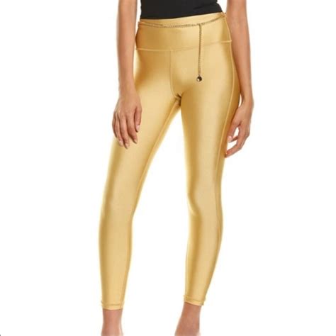 Weworewhat Pants And Jumpsuits New We Wore What Spandex Leggings Gold