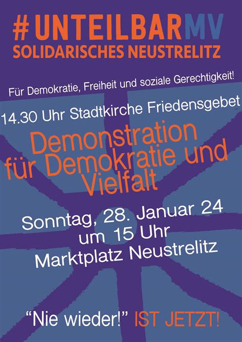 Zusammen gegen rechts Neustrelitzer Bündnis ruft zur Demonstration am