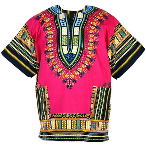 Pink African Dashiki Shirt Dashikikiss