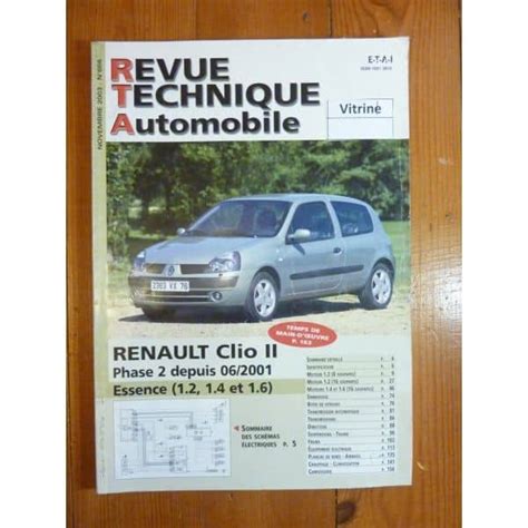 Rta Revues Techniques Renault Clio Ii Phase Essence L L