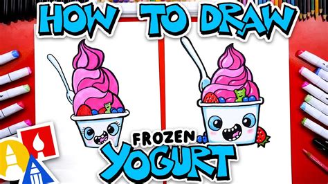 How To Draw Funny Frozen Yogurt - YouTube