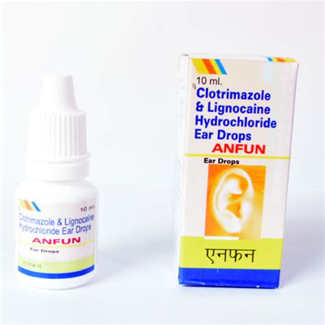 Anfun Clotrimazole Lignocaine Hydrochloride Ear Drops Packaging Size