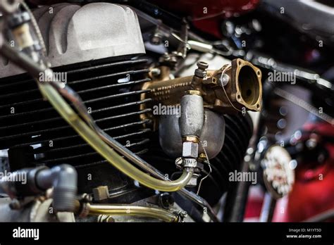 Inside A Motorcycle Garage That Builds Vintage Harleys Stock Photo Alamy