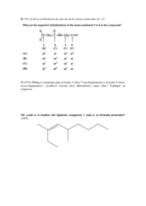 SOLUTION Parcial Nomenclatura Qu Mica Org Nica Studypool