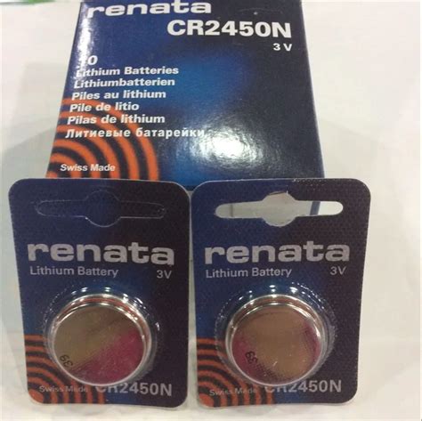 5pcs Lot Renata Lithium Battery CR2450 CR2450N 3V Original Brand Renata