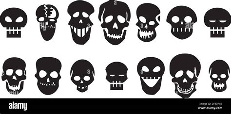 Set Of Skulls Stock Vector Image Art Alamy