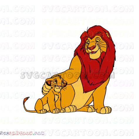 Mufasa And Baby Simba The Lion King 4 Svg Dxf Eps Pdf Png