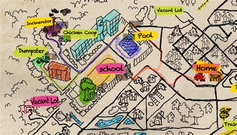 A Map Of The Way To My School And Dialogue With Directions To My School