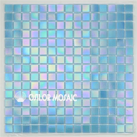 Blue Glass Mosaic Tile For Bathroom And Kitchen And Swimming Pool Wall Tile 20x20mm 4 Square ...